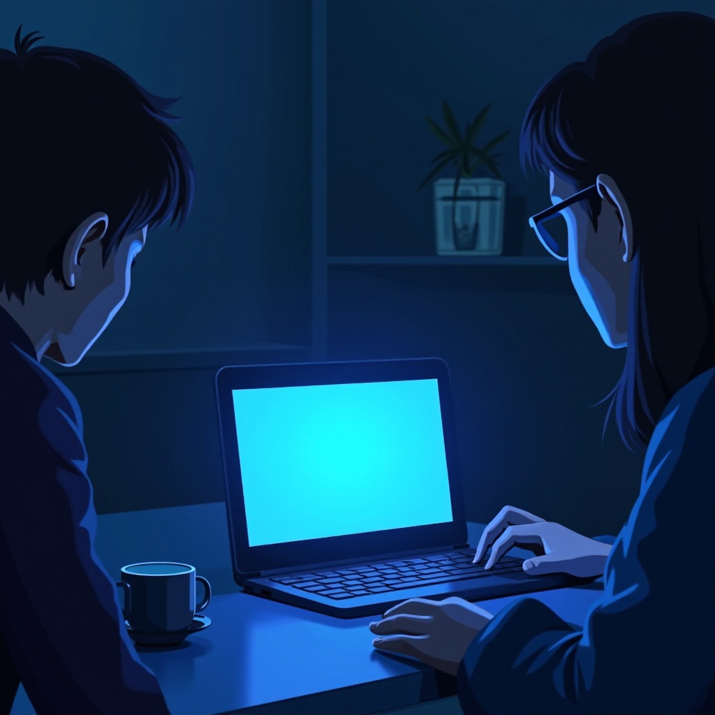 como provocar uma tela azul em um Chromebook