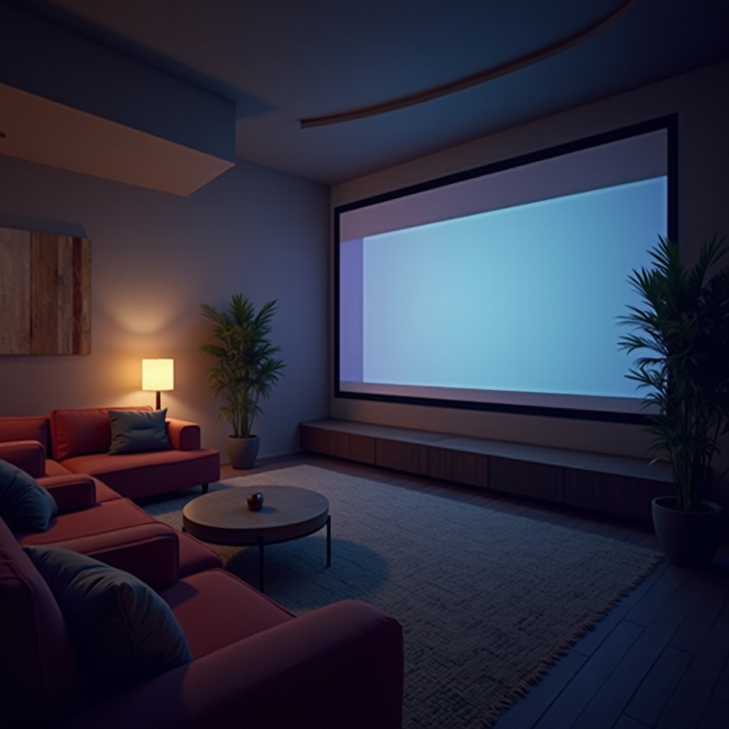 مسافة العرض المثلى لشاشة بحجم 120 بوصة