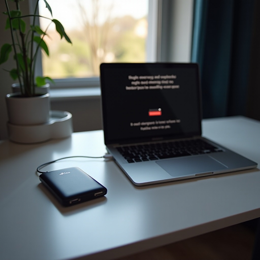 لا يوجد SSD محمول من سامسونج متصل بجهاز ماك بوك برو