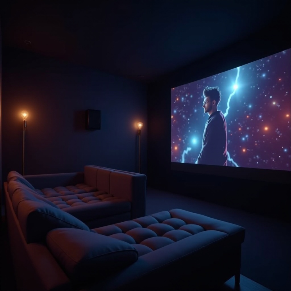 projetor de cinema em casa a laser de luxo