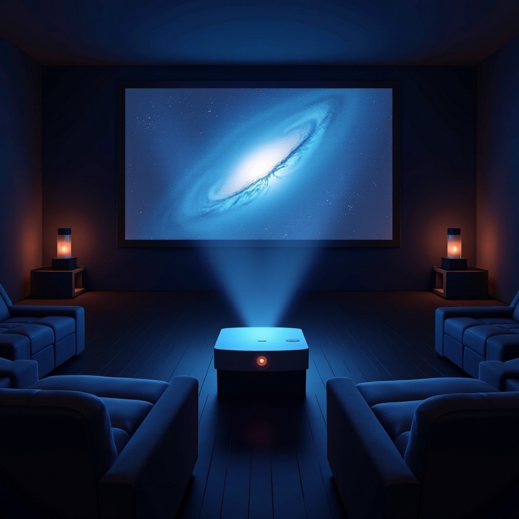 Projetor de Home Theater a Laser de Luxo: Eleve Sua Experiência de Visualização