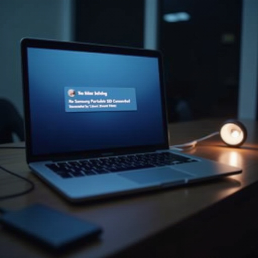 Pemecahan Masalah: Tidak ada Samsung Portable SSD yang terhubung ke MacBook Pro.