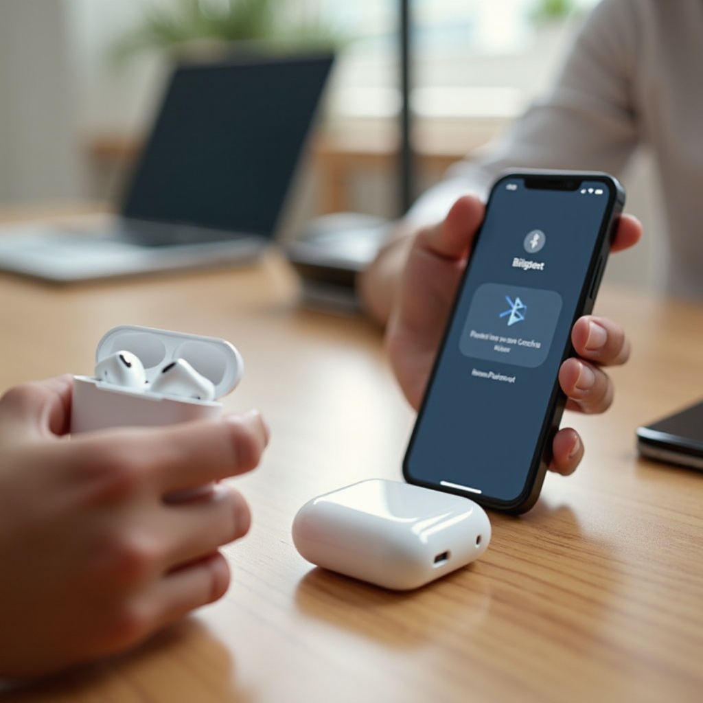 modo de emparelhamento dos AirPods